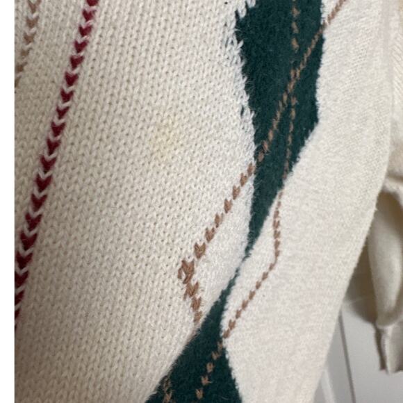 J.M. Inerney Argyle 100% Cotton Sweater Made in Scotland SIze 112/44 - Picture 10 of 11